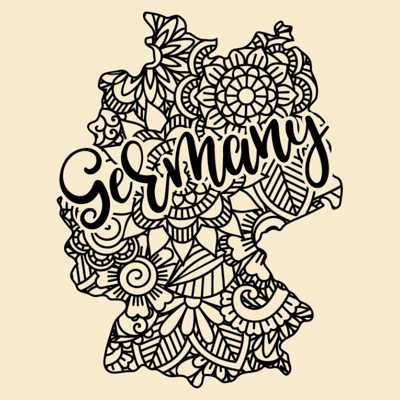Germany Mandala Map Art