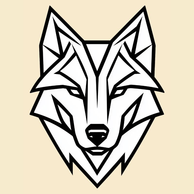 Wild Wolf Logo, Wolfskopf, geometrisch