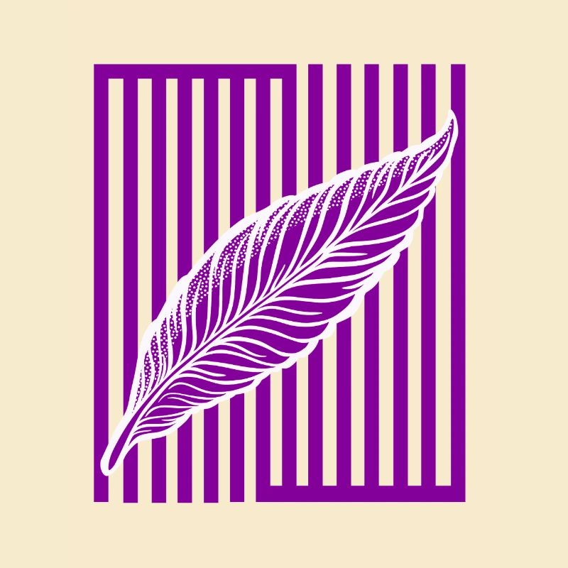 Plume sur barre verticale