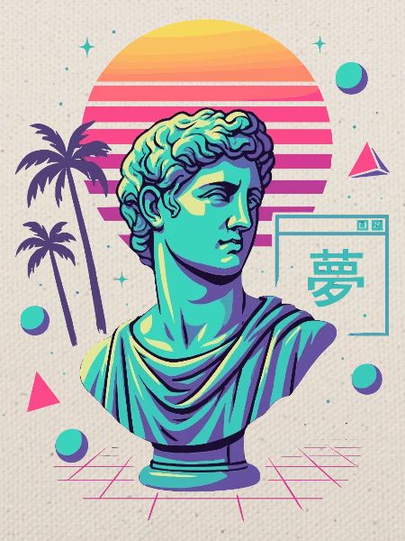 Vaporwave Ästhetik – Antike trifft Neon