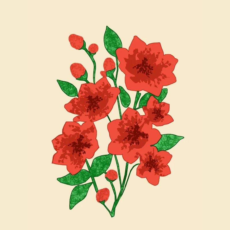 Blühende Anmut : Dunkelrosa Blüten