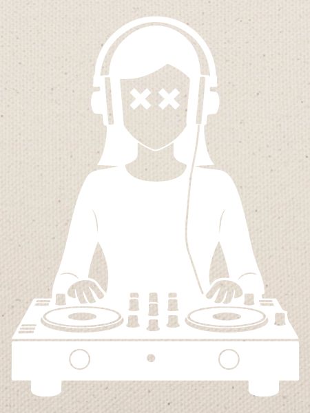 DJ Turntables Festival Frau