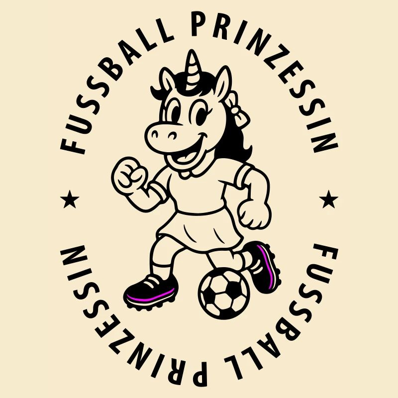 Fussball Prinzessin Einhorn