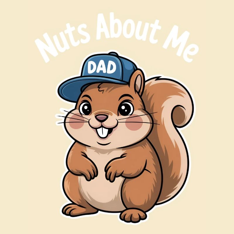 Niedliches Eichhörnchen Papa T-Shirt Design