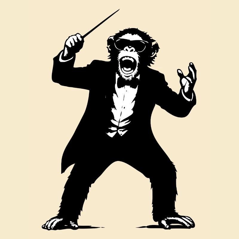 Affen Dirigent im The Monkey Dance Orchestra