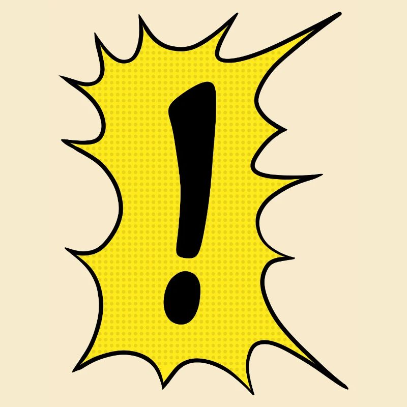 Le point d’exclamation dans le style bande dessinée