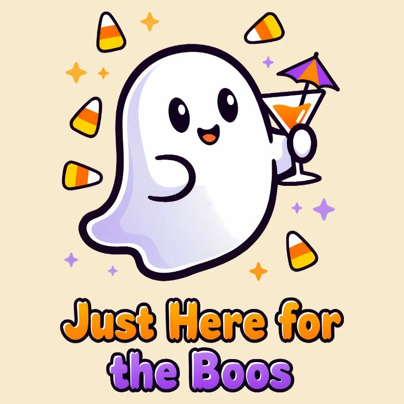 🎃👻Festive Ghost with Cocktail - Only for Boos