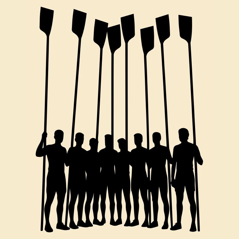 Équipe d’aviron Silhouette – Huit avec sangles | Ramer