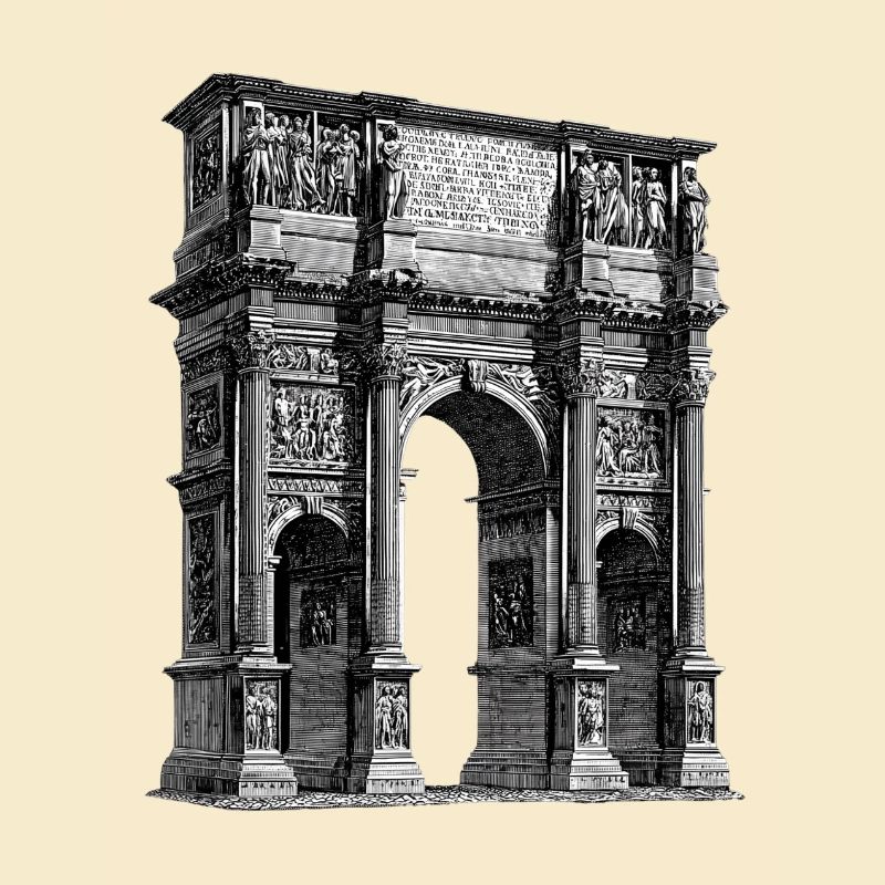 Arc de triomphe romain – Gravure antique