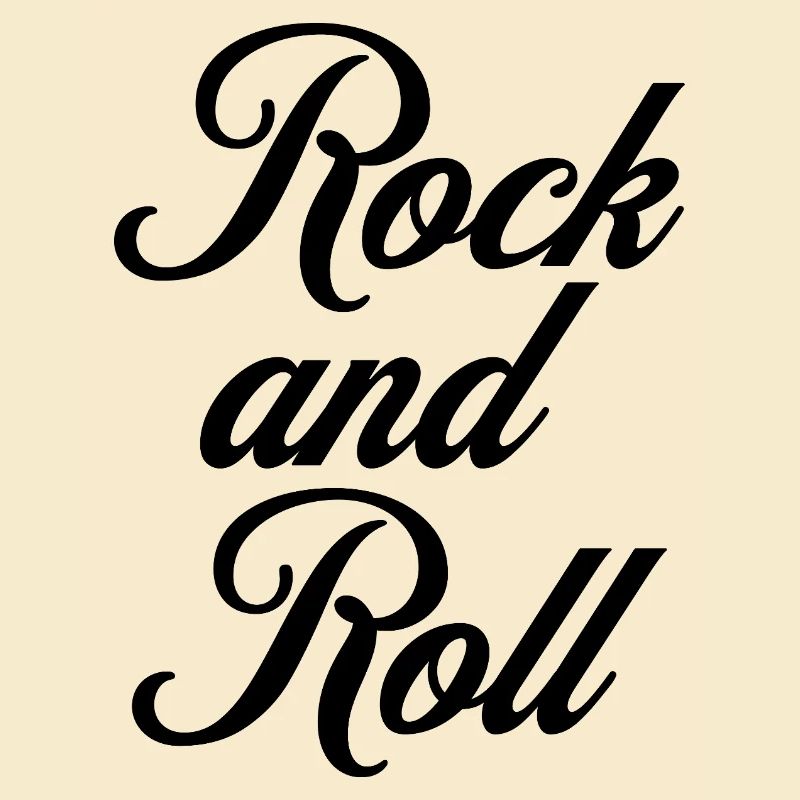 Conception de logo de typographie cursive Rock and Roll