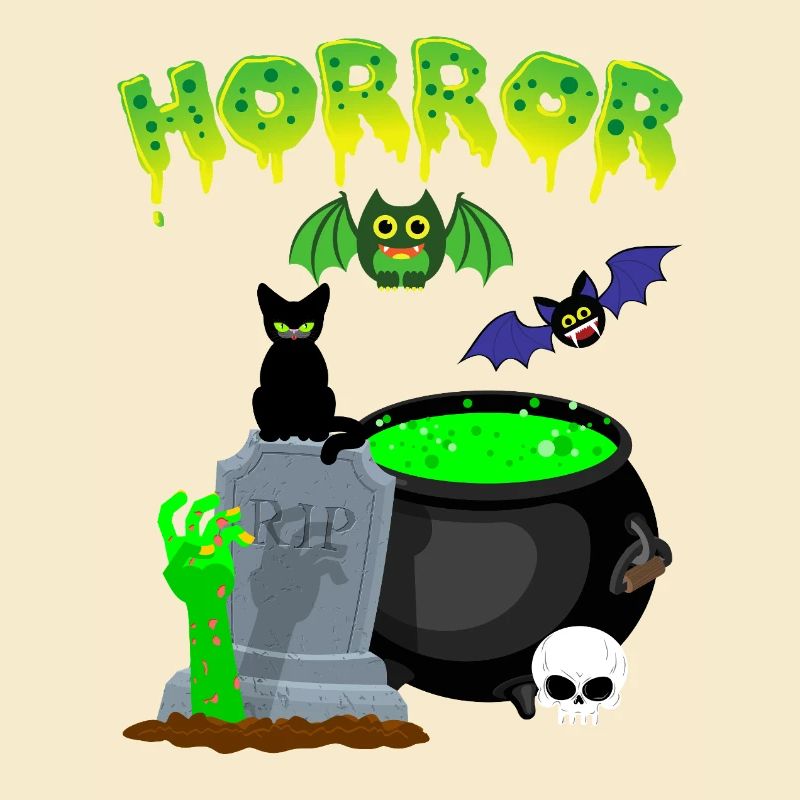 Green Witch's Cauldron Spooky Night