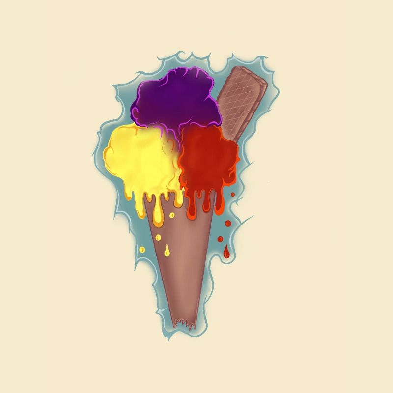 Regenbogen Eis 