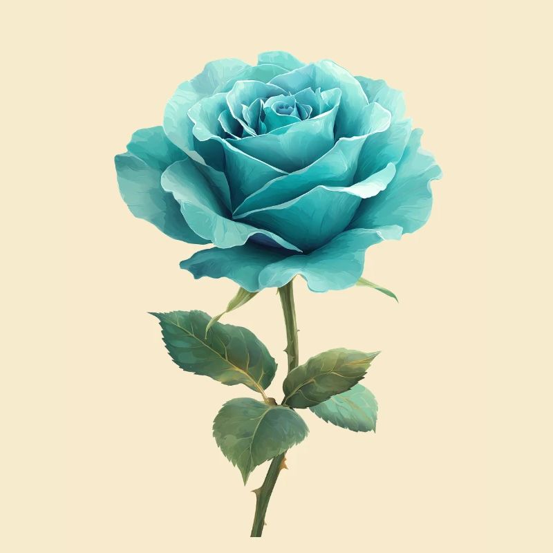Turquoise Blue Rose
