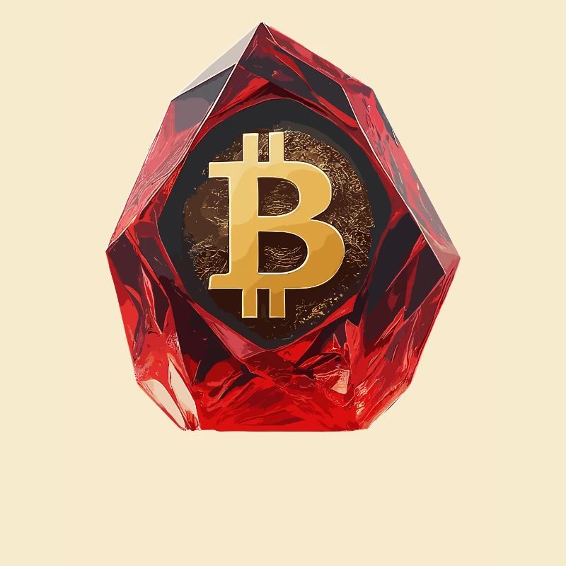 Edelstein Bitcoin Symbol Kryptowährung