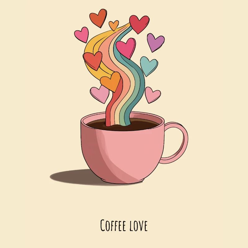 KaffeeLiebe Regenbogen Dampf