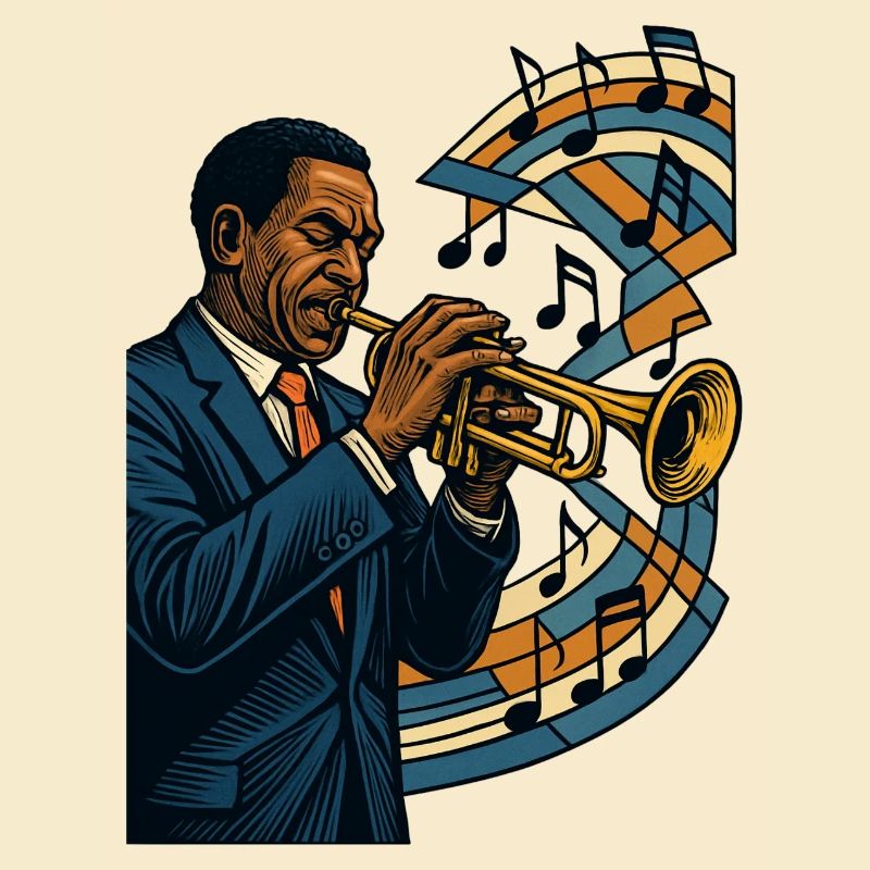 Trompeter Jazz Bebop Groove Poster Geschenk