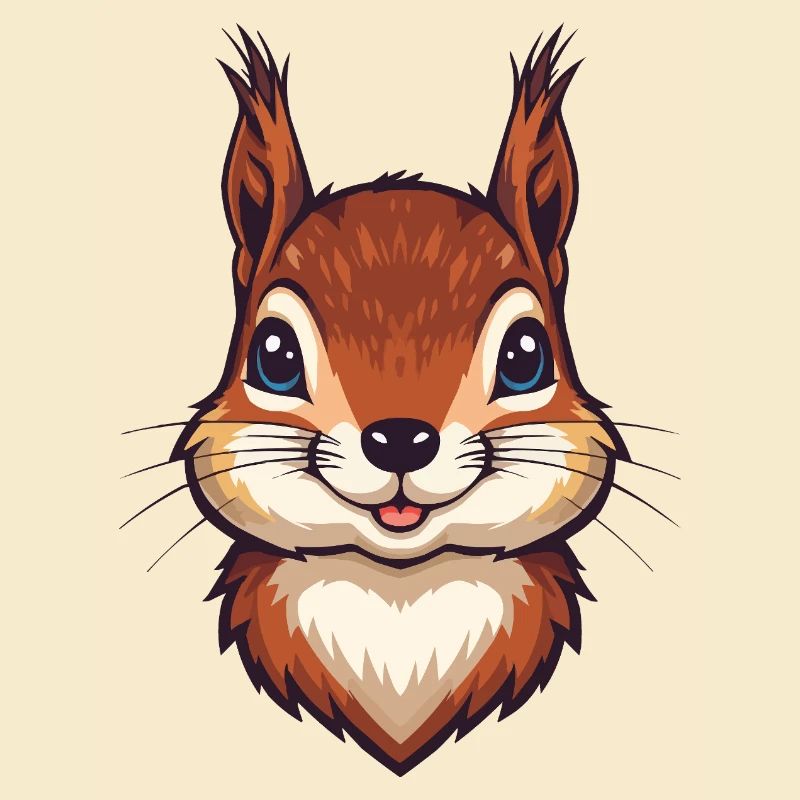 Süßer Eichhörnchen Kopf