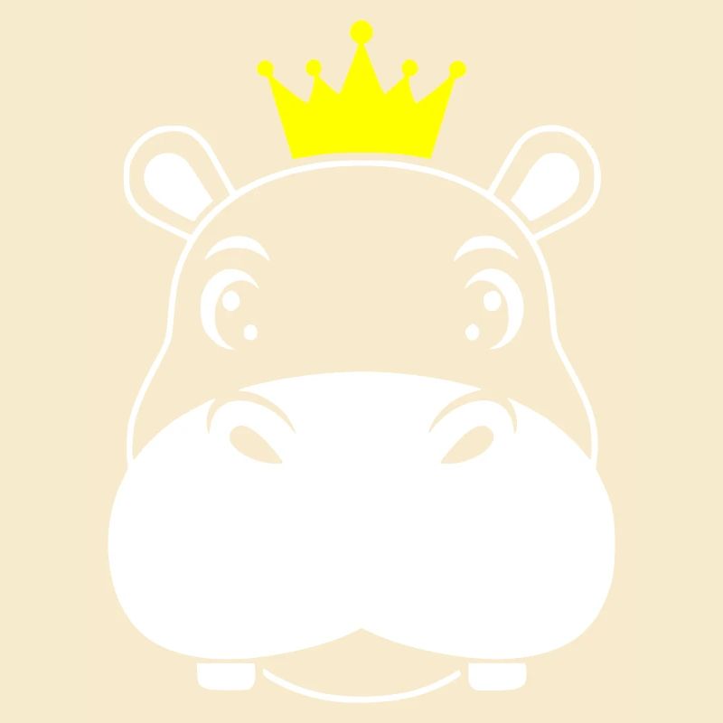 Roi Hippopotame Prince Héritier Vector