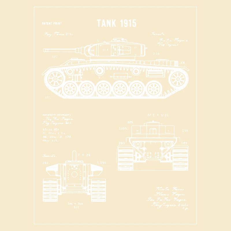 Panzer Bauplan von 1915