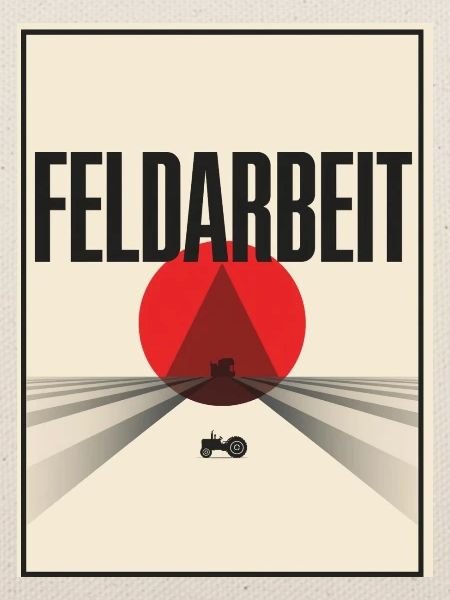 Feldarbeit Retro Plakat Landwirtschaft Acker
