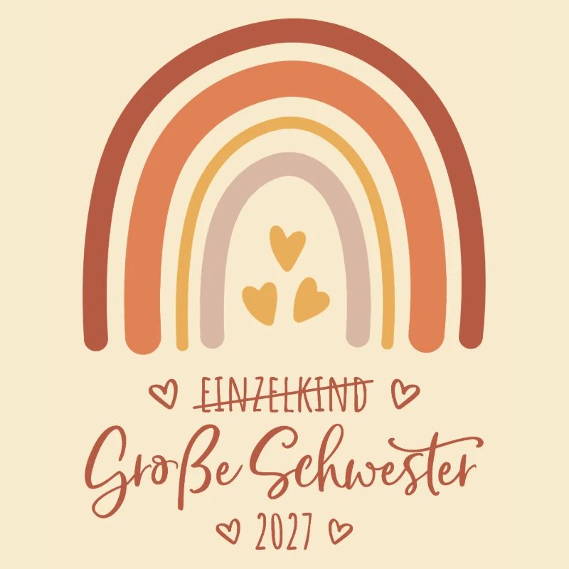 Große Schwester 2027 Boho Regenbogen