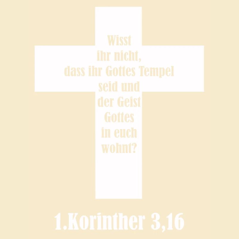 Kreuzzitat Korinther 3:16 - Geist in euch