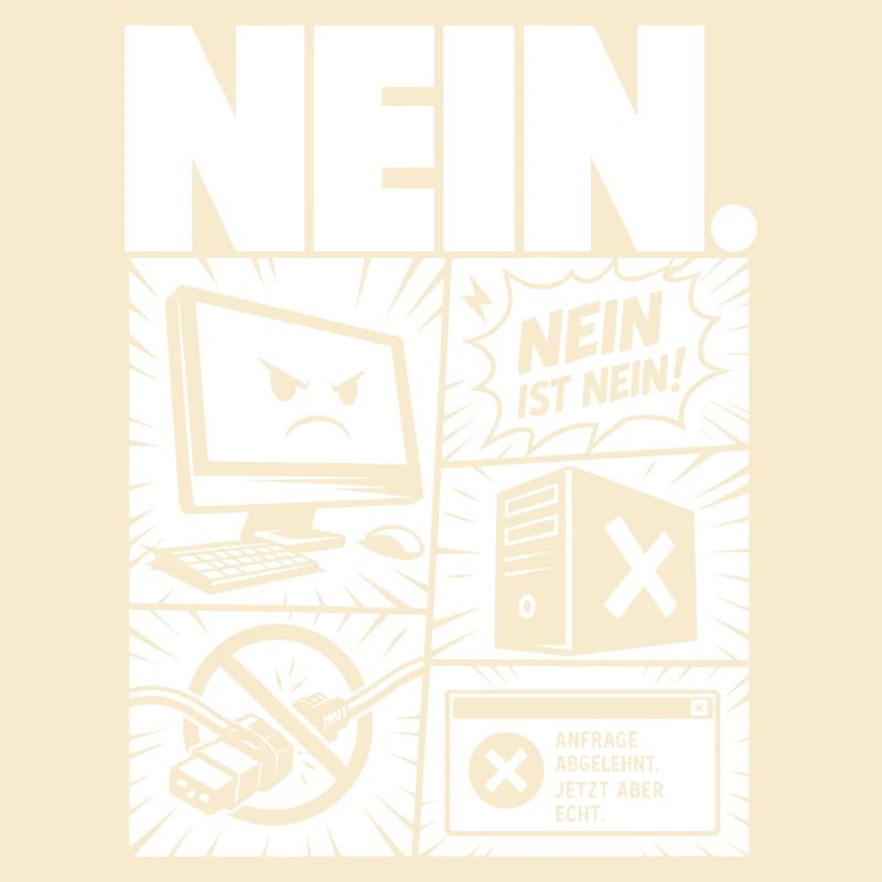 Nein ist Nein Computer IT Design