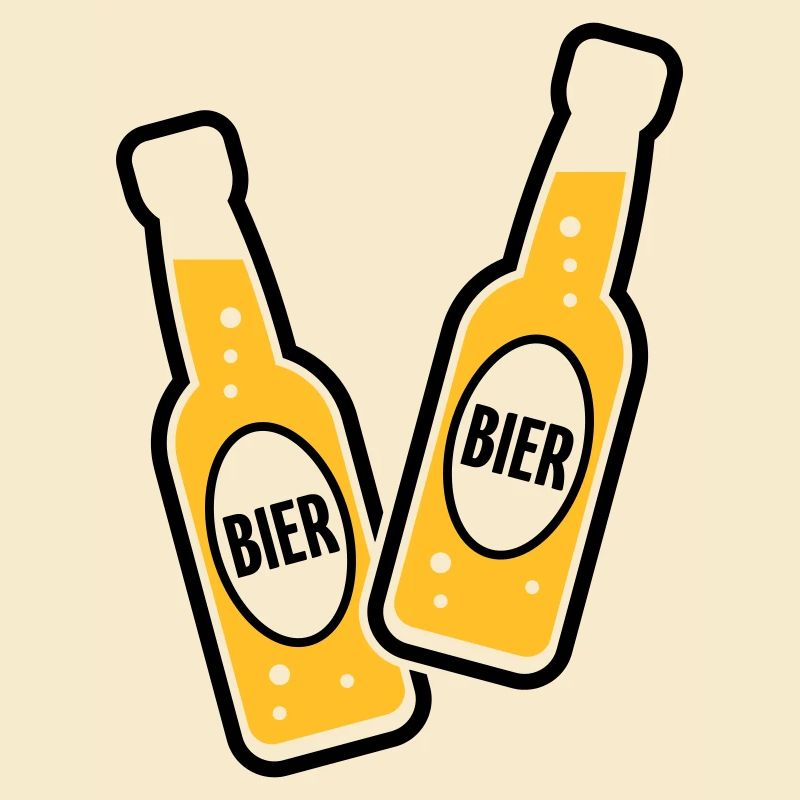 2 Bierflaschen Stoßen An (Bier Biertrinker POS 2C)