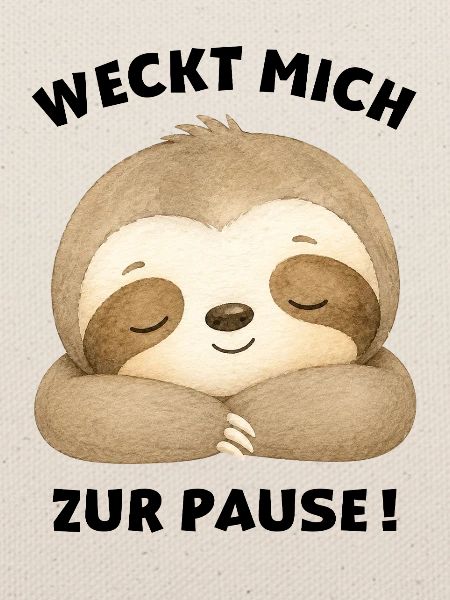Weckt mich zur Pause Faultier