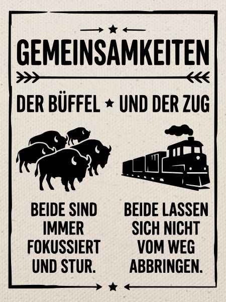 Büffel und Zug