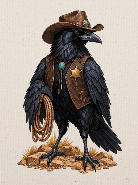 Raben Sheriff im Westernstil