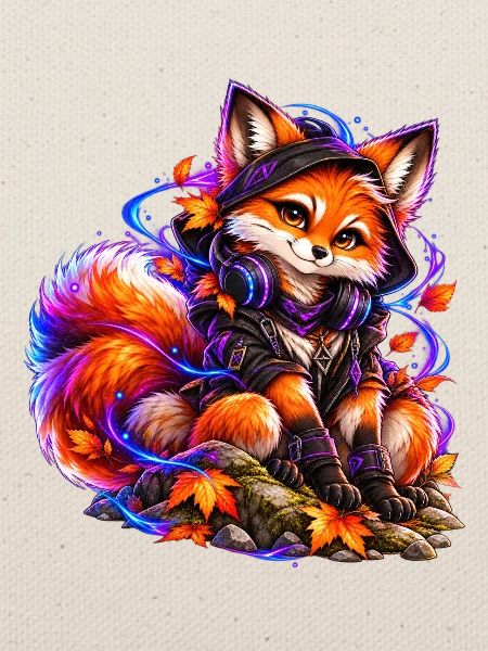 Neon-Fuchs – Gamer im Herbstmodus