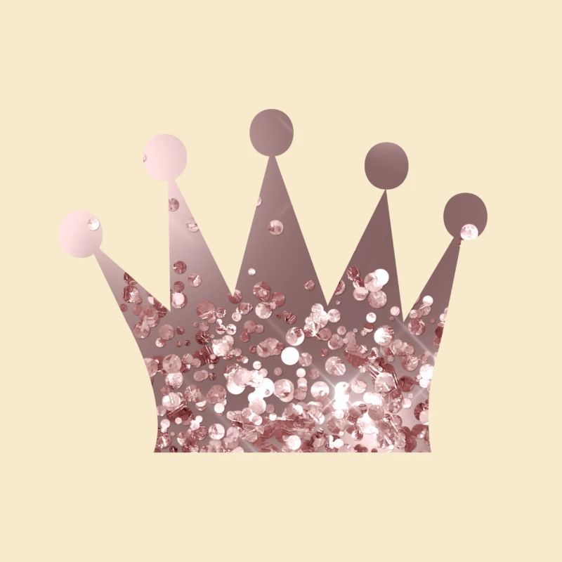 Queen/King Crown Pink Glitter customizable