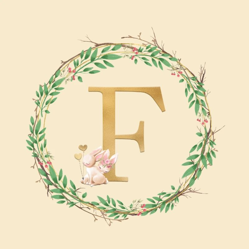 Personalisierbar Monogramm F
