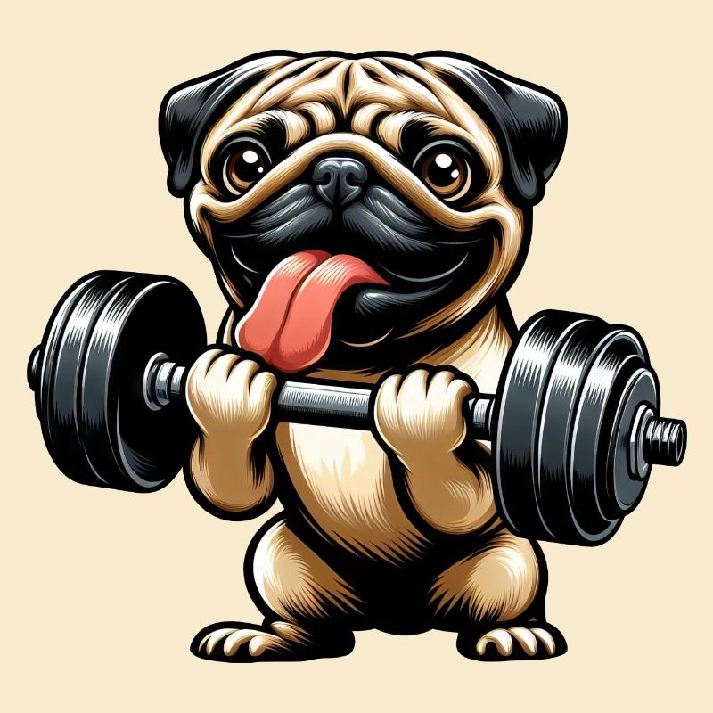 Pug Workout: Dumbbell Training with Fun