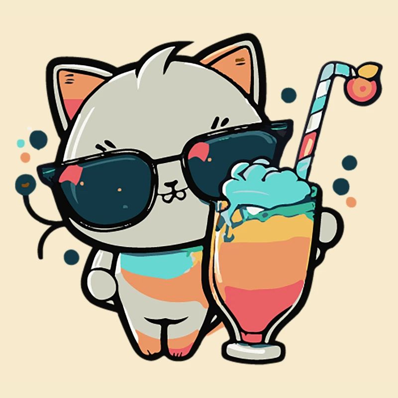 Le chat le plus cool de la plage