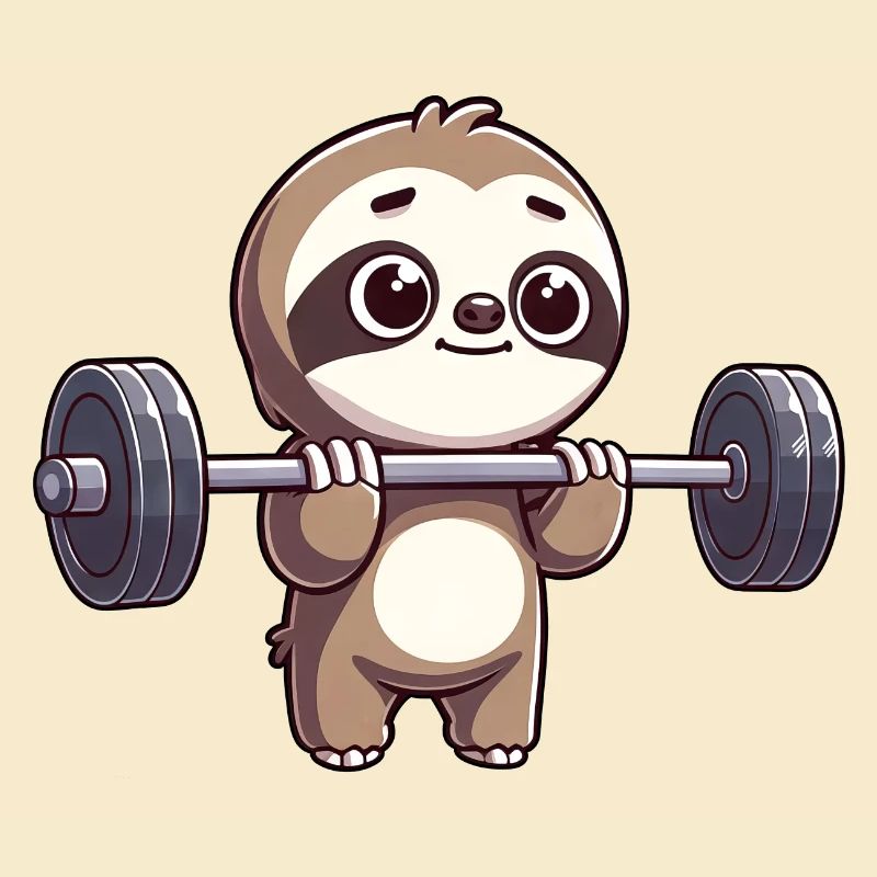 Sloth power training with dumbbells