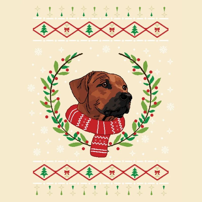 Rhodesian Ridgeback hässlicher Weihnachtspullover