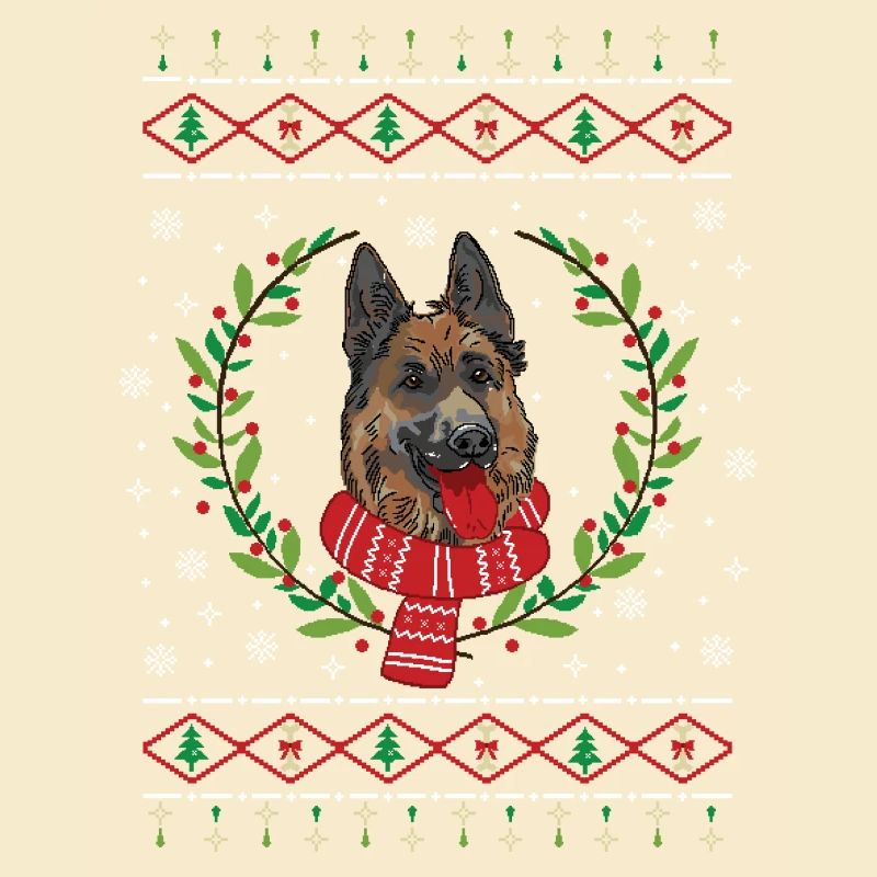Deutscher Schäferhund Weihnachtspullover Geschenk