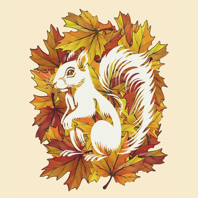 Herbstliches Eichhörnchen