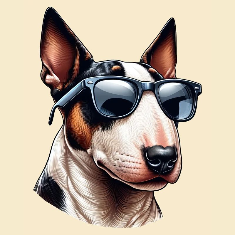 Niedlicher Pitbull Terrier mit Sonnenbrille