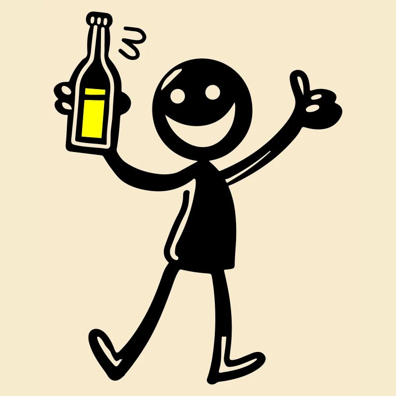 Drinking Comic Illustration Bier