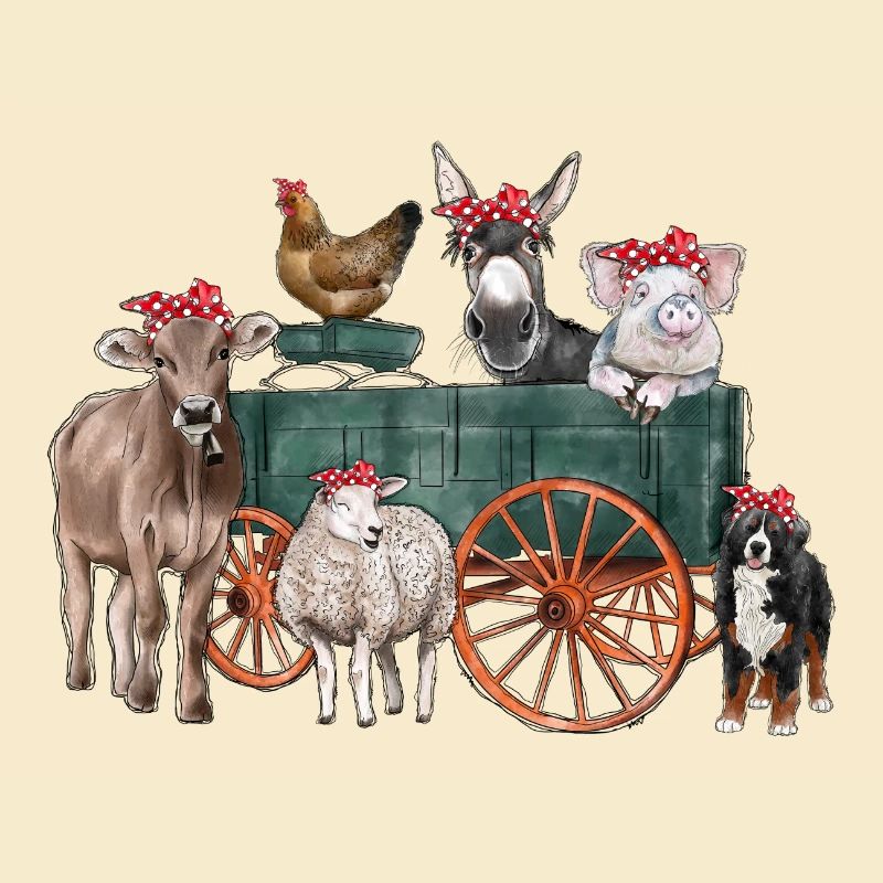 Farm animals Wagon