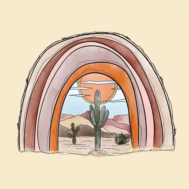 Pastel Desert Rainbow
