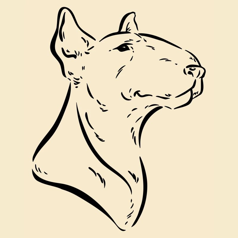 Bull terrier white customizable terrier