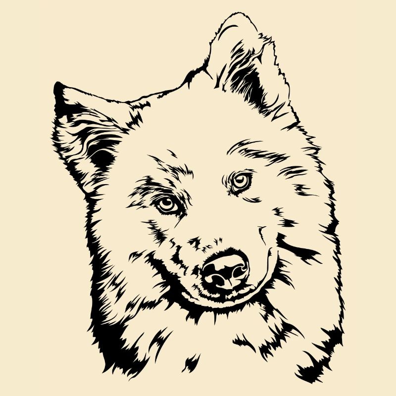 SAMOJEDE Dog Portrait Wilsigns Dog Gift