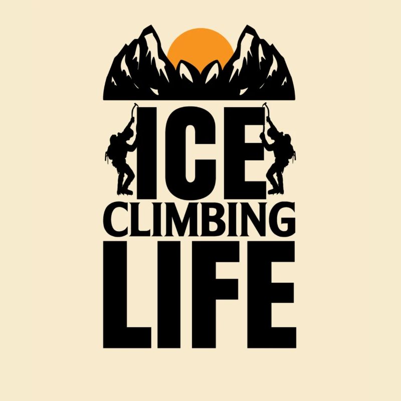 Eiskletterer Eisklettern Sportler Eis Klettern