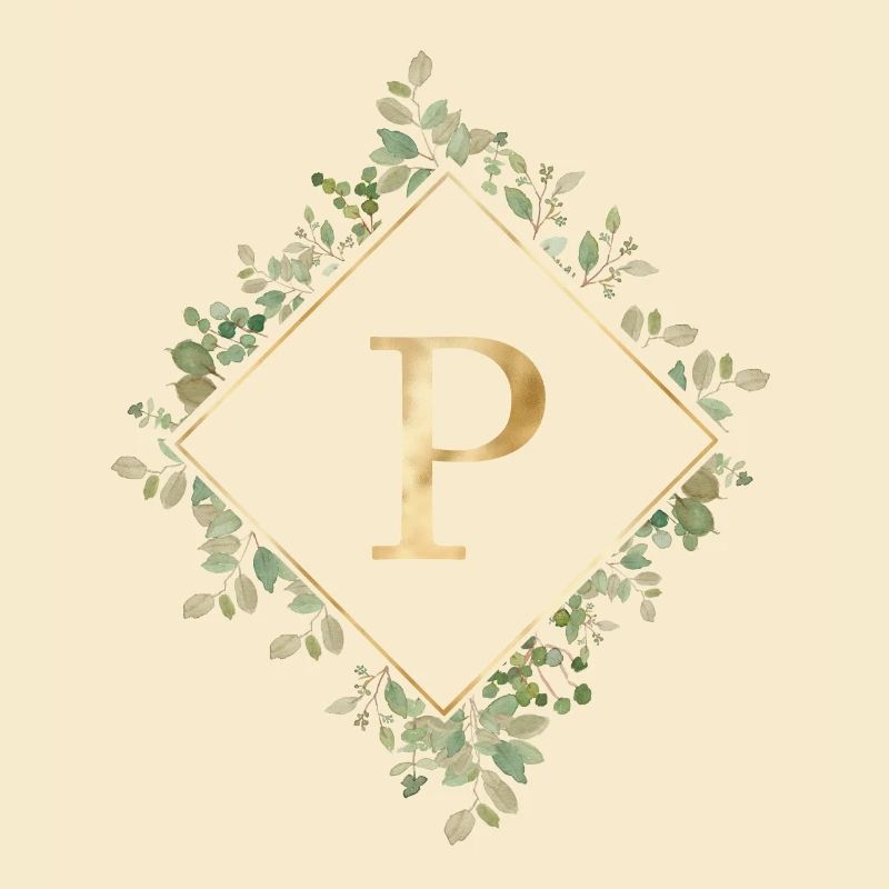 P Monogramm Eukalyptus Kranz