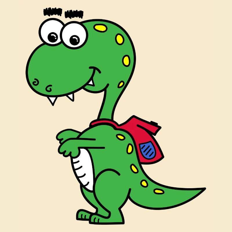 T-Rex mit Rucksack