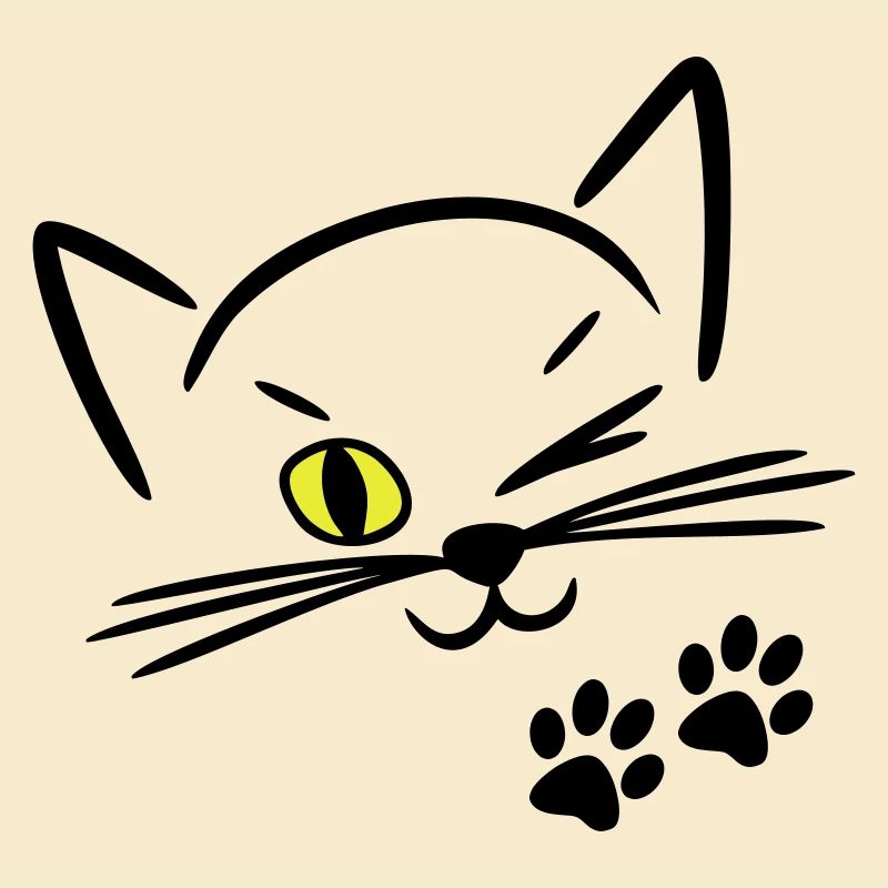 cute cat, winking eye